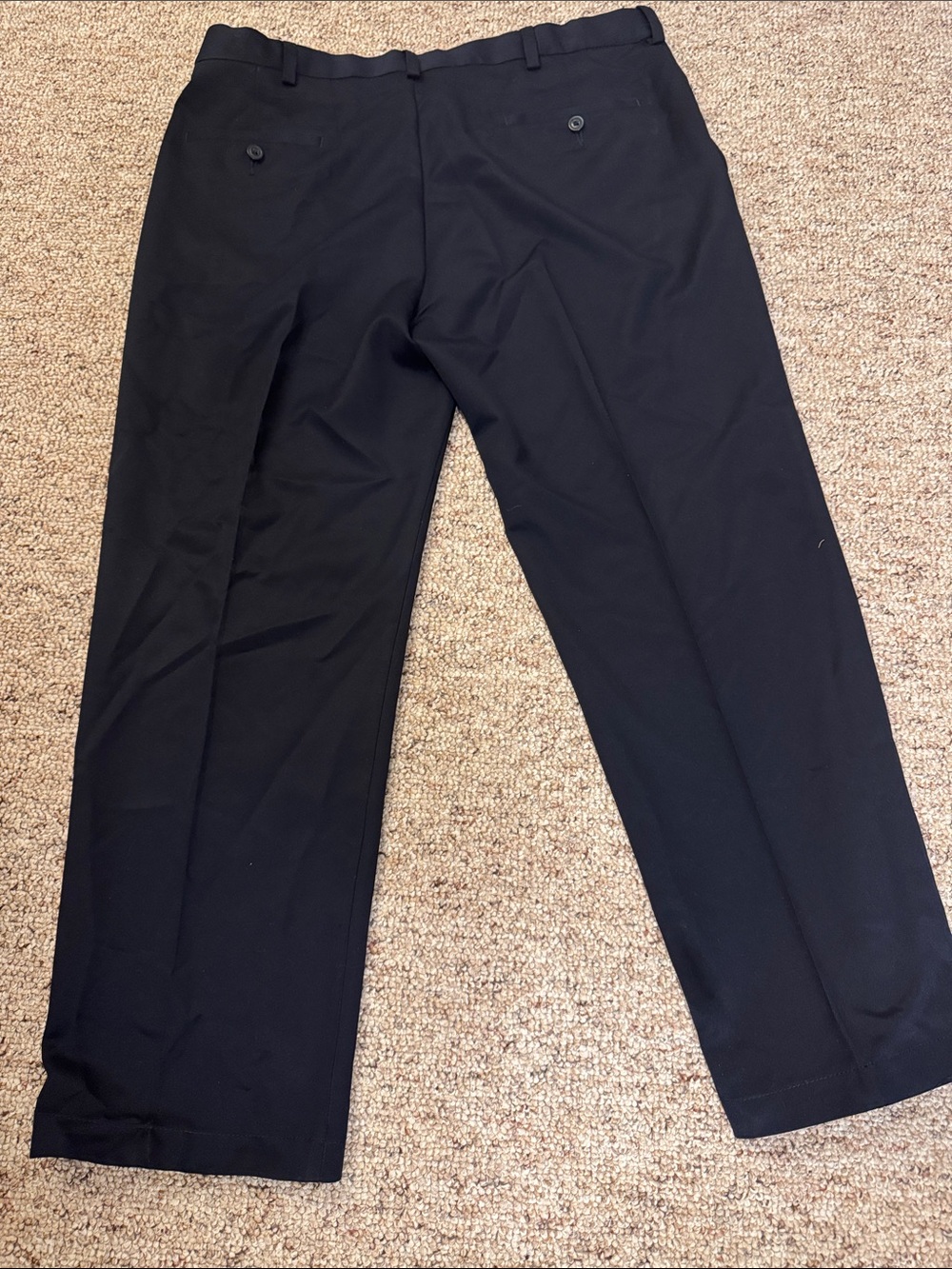 Haggar Black Men's Dress Pants - Classic Straight Leg - Picture 3 of 5